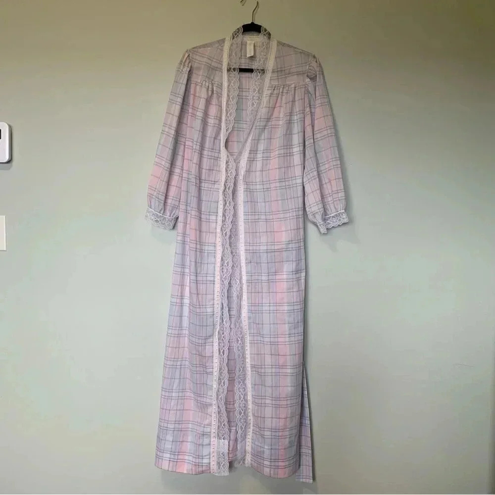 Givenchy intimité vintage plaid robe with belt